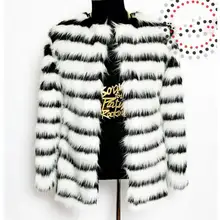 Осенне-зимние мужские меховые куртки в полоску, большие размеры, меховые пальто, повседневные меховые пальто для ночного клуба, поддельная меховая верхняя одежда, K549