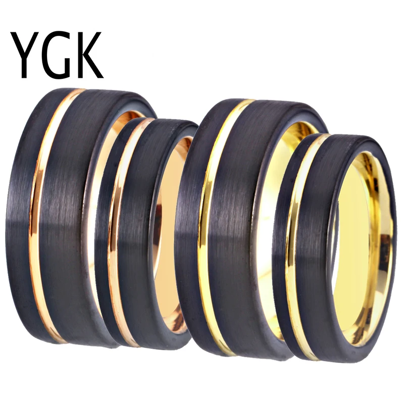 Anello Signore Degli Anelli In Carburo Di Tungsteno - Fede Matrimonio Oro, Con Incisione Bible - Foto 7