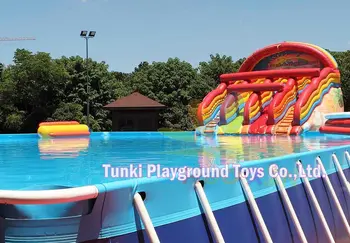 

Commercial PVC Inflatable Water Slide For Kids Colorful Rainbow Water Slide