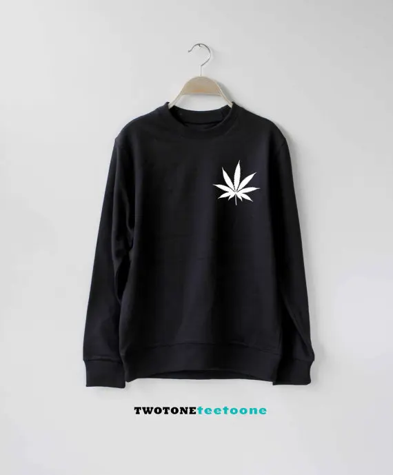  Cannabis Marijuanna Weed Sweatshirt Ugly Christmas Sweatshirts Unisex-E017