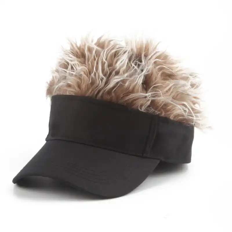 baseball hat with hair