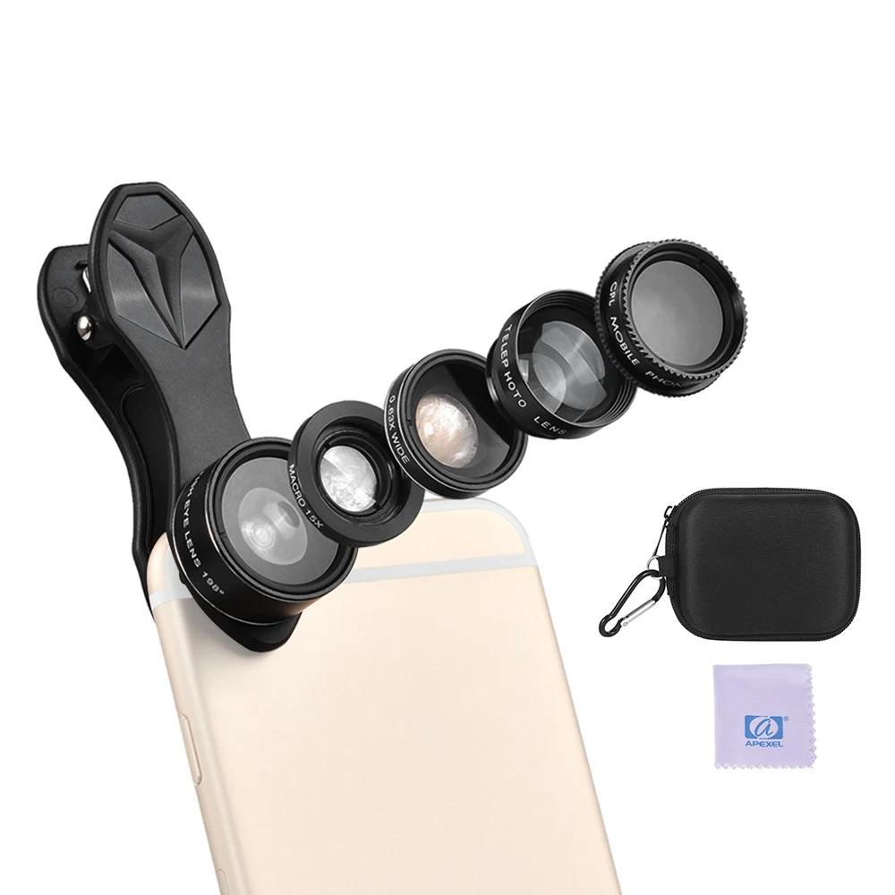 Aliexpress.com : Buy APEXEL APL DG5H 5 in 1 Cellphone Lens