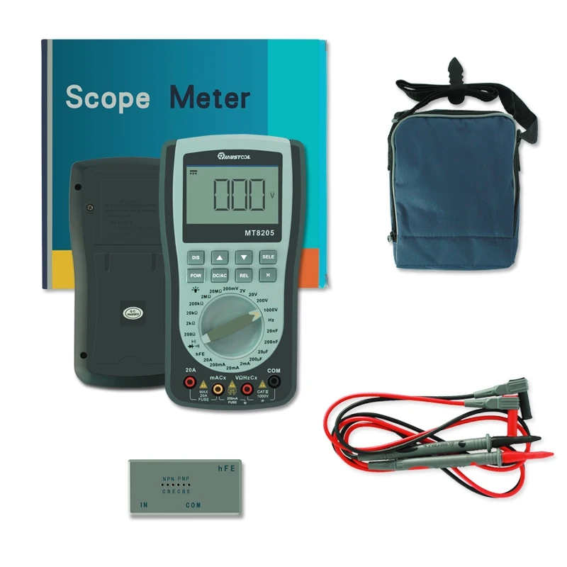 

MUSTOOL MT8205 2 in 1 Digital Intelligent Handheld Storage Oscilloscope Multimeter AC/DC Current Voltage Resistance Frequency Di