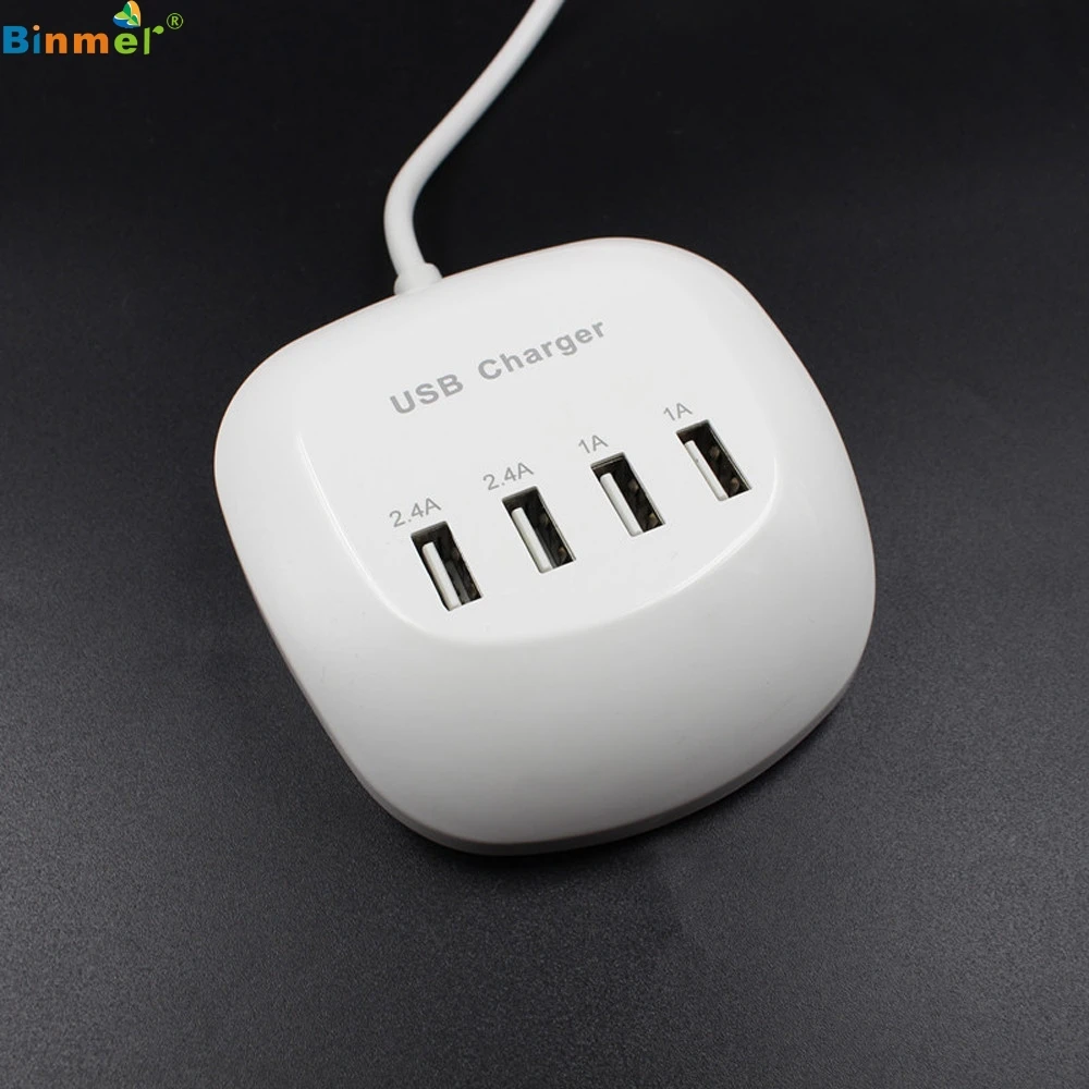 Binmer Fashion Евро 4 USB порта 2019 A 77 Вт настольное настенное зарядное устройство быстрое