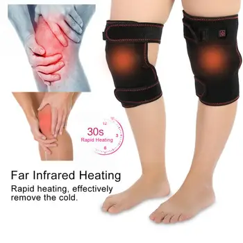 

Electric Heating Knee Pad Unisex Knee Massage Pad Pain Physiotherapy Massager Health Care Braces Supports