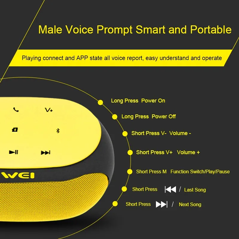 Awei Y200 Bluetooth динамик стерео беспроводной портативный мини-динамик s Поддержка TF карты AUX вход с микрофоном звуковая коробка