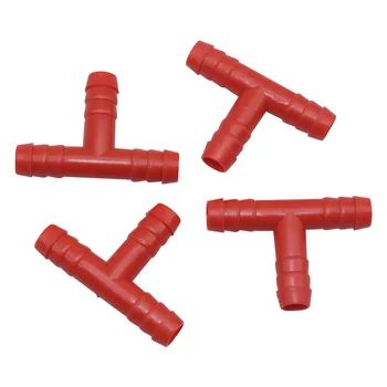 

1000 pcs Red Plastic tee Hose fitting Three-way pipe 51mm*25mm*9mm Poultry livestock feeding rabbit nipple drinker installation