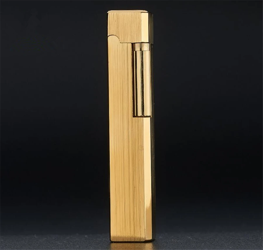 

Slim Hot Windproof Lighter Strong Wind-resistant Cigar Cigarette Butane Gas Lighter Metal cigarette lighter Ladies present