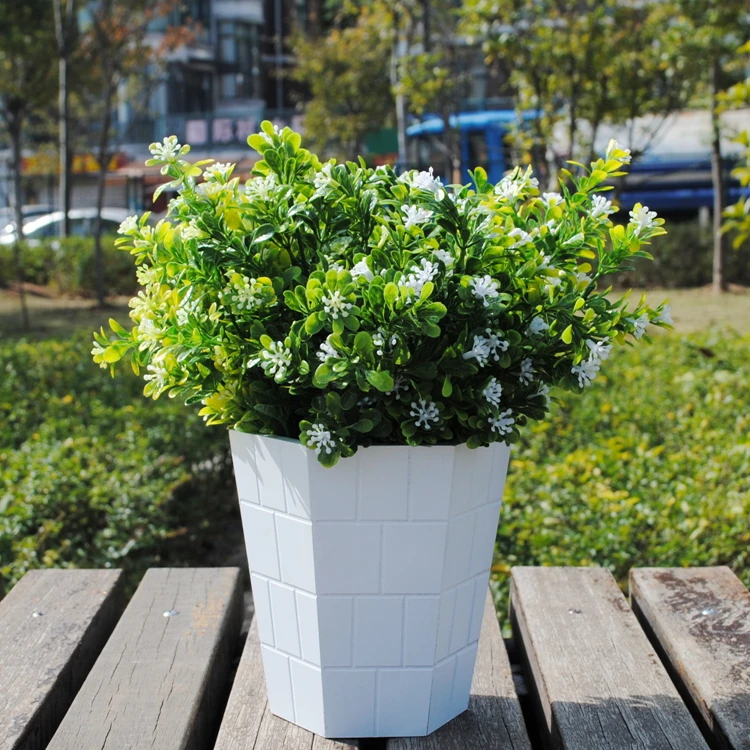 32cm Green Plastic Artificial Milan Grass Leaves Plant for Home Wedding