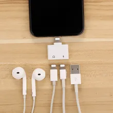 Siancs многофункциональный 2 в 1 адаптер зарядного устройства для наушников с двумя портами для iPhone8 Xsmax портативный адаптер освещения аудио