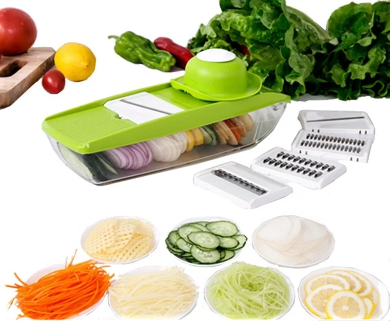 

Lecook Multifunction Manual Vegetable Cutter Mandoline Slicer with 5 Blades Potato Onion Slicer Kitchen Accessories Cooking Tool
