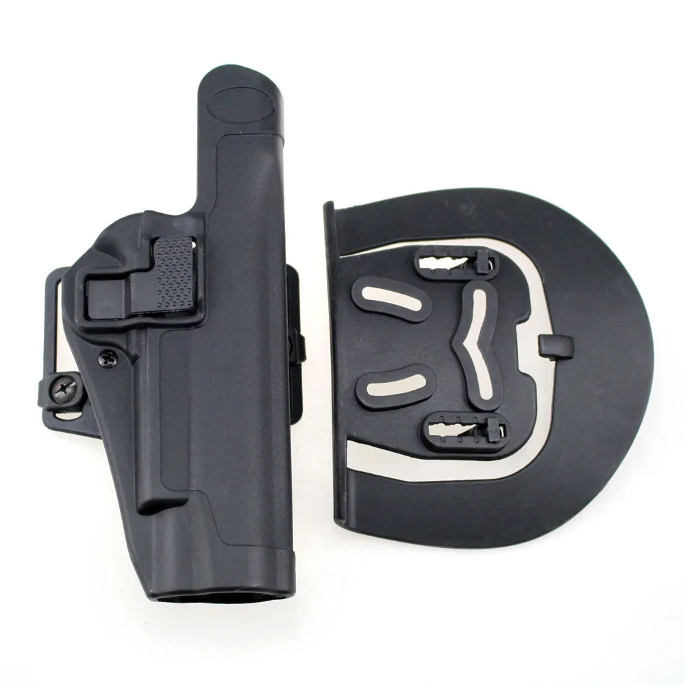 

Tactical Level 2 Right Hand CQC Pistol Holster Military Concealment Waist Belt Loop Paddle Holster for Colt 1911
