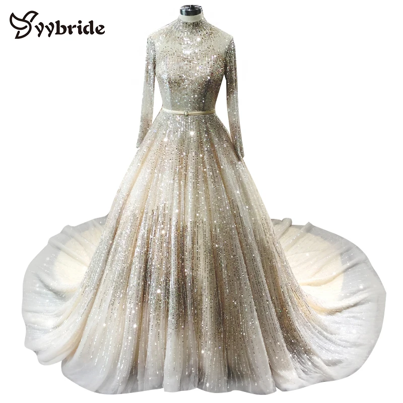 full neck wedding gowns