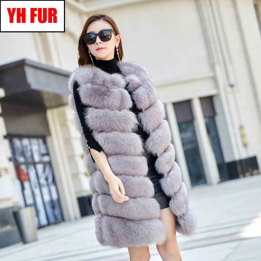 New Winter Women Real Fox Fur Vest Natural Real Fox Fur Waistcoat Brand Lady Warm Soft Quality Genuine Fox Fur Gilet