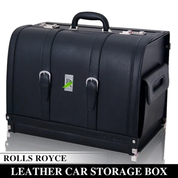

Rolls-Royce storage box Phantom/Wraith car leather storage box Dawn/Ghost high-end car trunk outdoor wild wine storage box