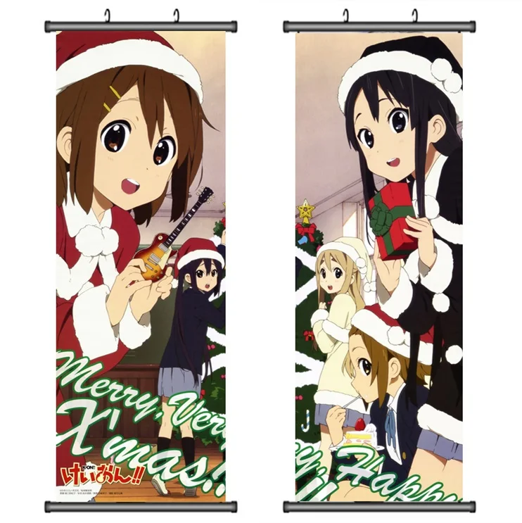 

45X125CM K-ON Mio Yui Azusa Ritsu Tsumugi lolita loli cameltoe cartoon anime wall picture mural scroll canvas painting poster