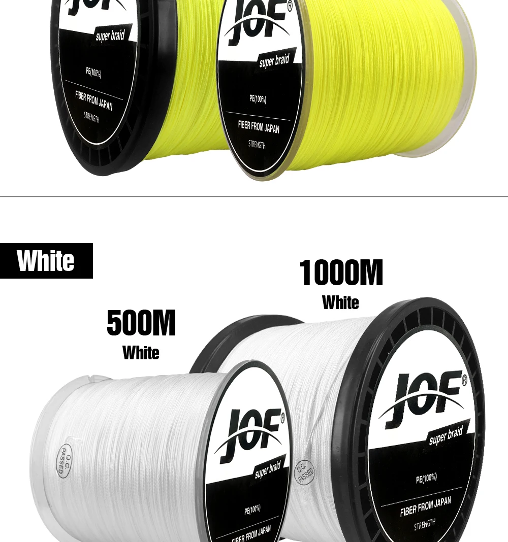 JOF 8 Vertentes Trançada Linha de Pesca