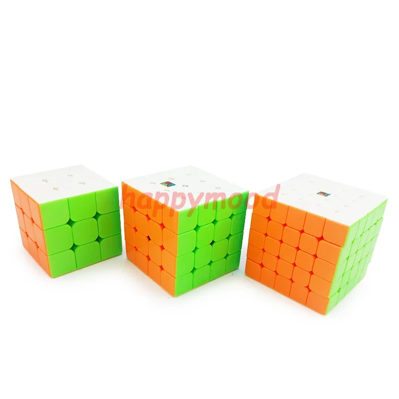 Радуга плавно профессиональная скорость волшебный куб головоломка твист Классическая игра MF 2x2x2 3x3x3 4x4x4 5x5x5 - Цвет: 3Pcs 345 Order