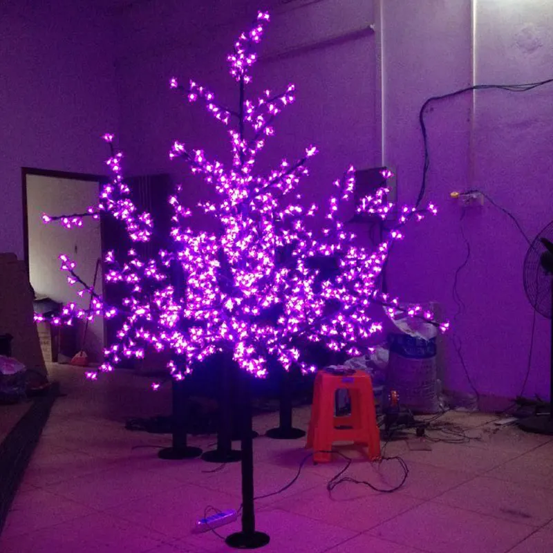 1.8Meters 864LEDS outdoor cherry blossom christmas tree with purple led