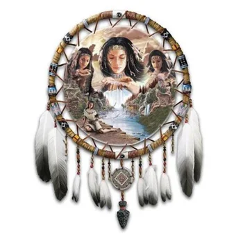 

Mulher indiana Dream Catcher Pena, Pintura Diamante praça cheia de Strass Artesanato diy diamante bordado, Decoração de