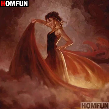 

HOMFUN Full Square/Round Drill 5D DIY Diamond Painting "Beauty dancer" 3D Embroidery Cross Stitch 5D Decor A13508