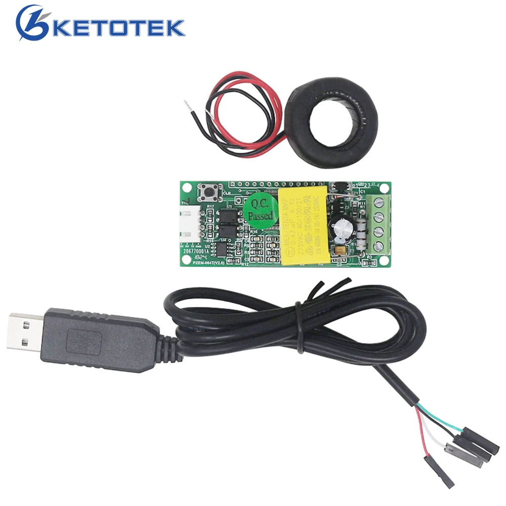 AC 80 260V 100A Электрический модуль мониторинга и связи ttl порт счетчик энергии