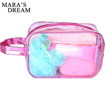 

Mara's Dream Women Cosmetic Cases new high quality Transparent Thicken PVC Women bag casual simple Women wash bag storage bag