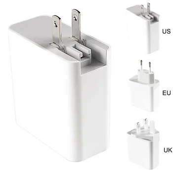 

65W US/EU/UK Quick Charge Fast Charger Adapter Travel Wall Charger For MacBook/iPhone X/8Plus Xiaomi USB-C Portable PD Charger