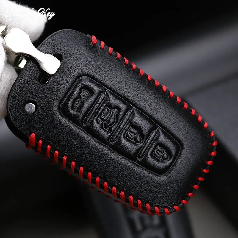 Kukakey для Kia Rio K5 Ceed Cerato Sorento Borrego Форте 2018 кожаный чехол Key автомобилей держатель