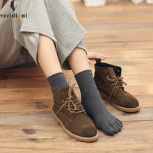 VERIDICAL/5 пар/лот; носки с пальцами; хорошее качество; хлопковые носки с пятью пальцами для женщин и девочек; calcetines harajuku; короткие носки; skarpety; однотонные