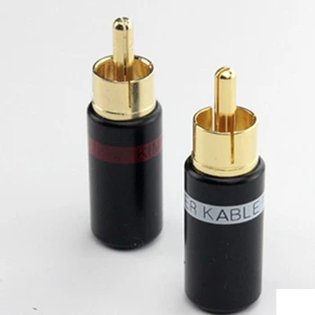 

Hifi 4pcs gold Plated Kimber Rca Plug Audio AMP speaker Cable Socket Connector
