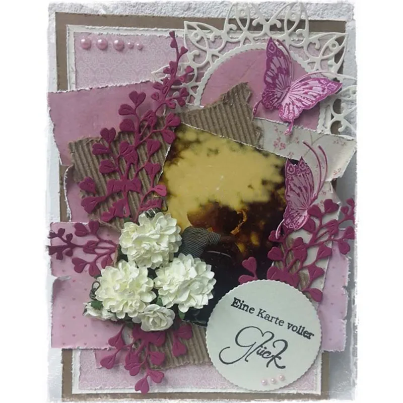 

YaMinSanNiO Leaves Frame Dies Scrapbooking Leaf Metal Cutting Dies New 2019 Leaf Craft Dies Cuts for Cards Making 2019 New Photo