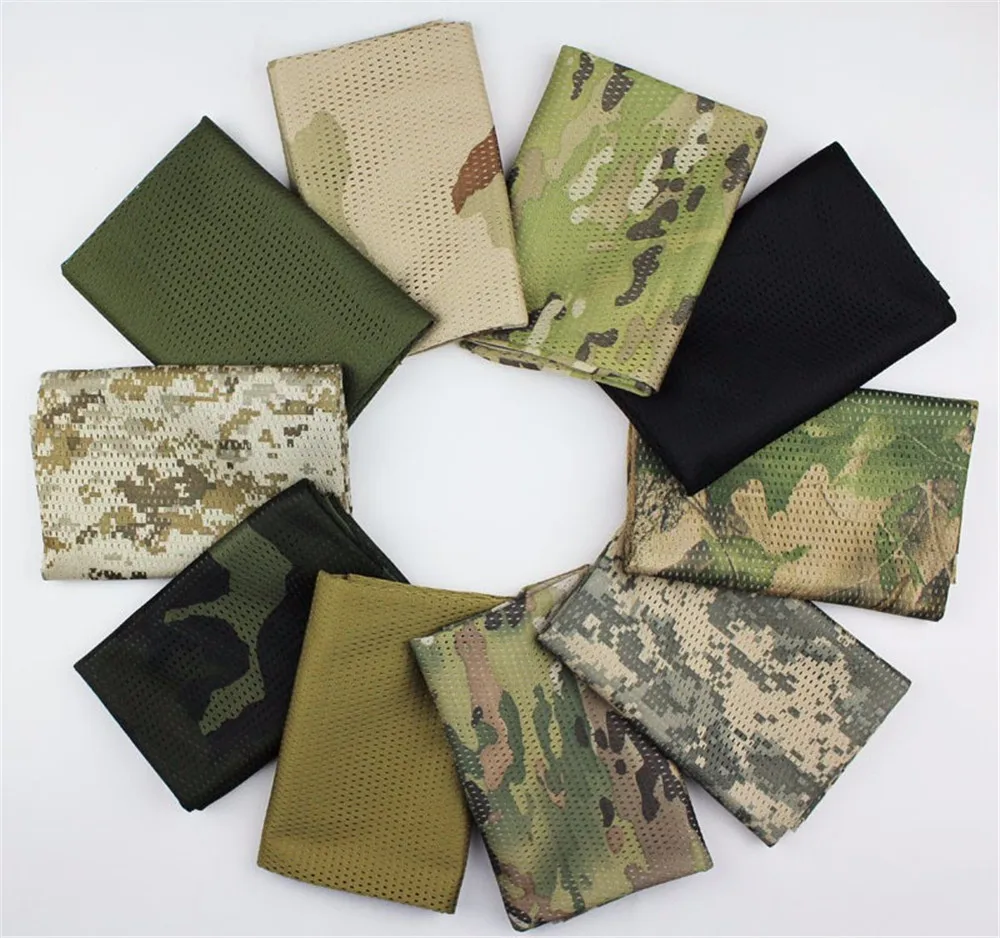 1 шт. универсальный тактический камуфляж сетка Военная вуаль прикрытие для снайпера шейный платок шарф спортивный открытый джунгли глушитель шарф