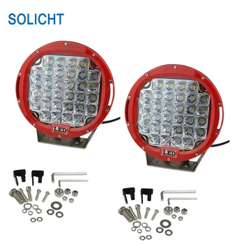 

SOLICHT 2pcs 185W 9inch Red Round Led Driving Light 9" Led Off Road Light Super Power Led Work Light for SUV ATV UTV 4X4 4WD Car