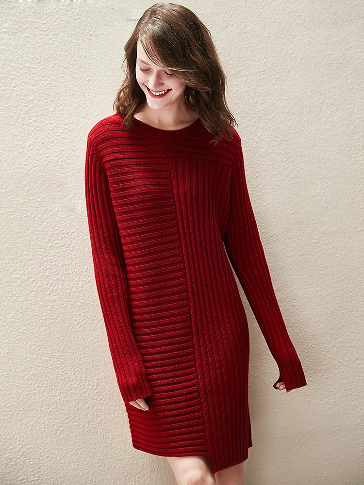 High Quality Winter Dress Women Cashmere Knitted Pullovers ladies
