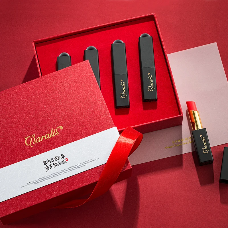

Daralis 2018 Commemorative Edition Lipstick Set Long-lasting Cosmetics 4 Colors Moisturizer Girls Gift Women Present Waterproof