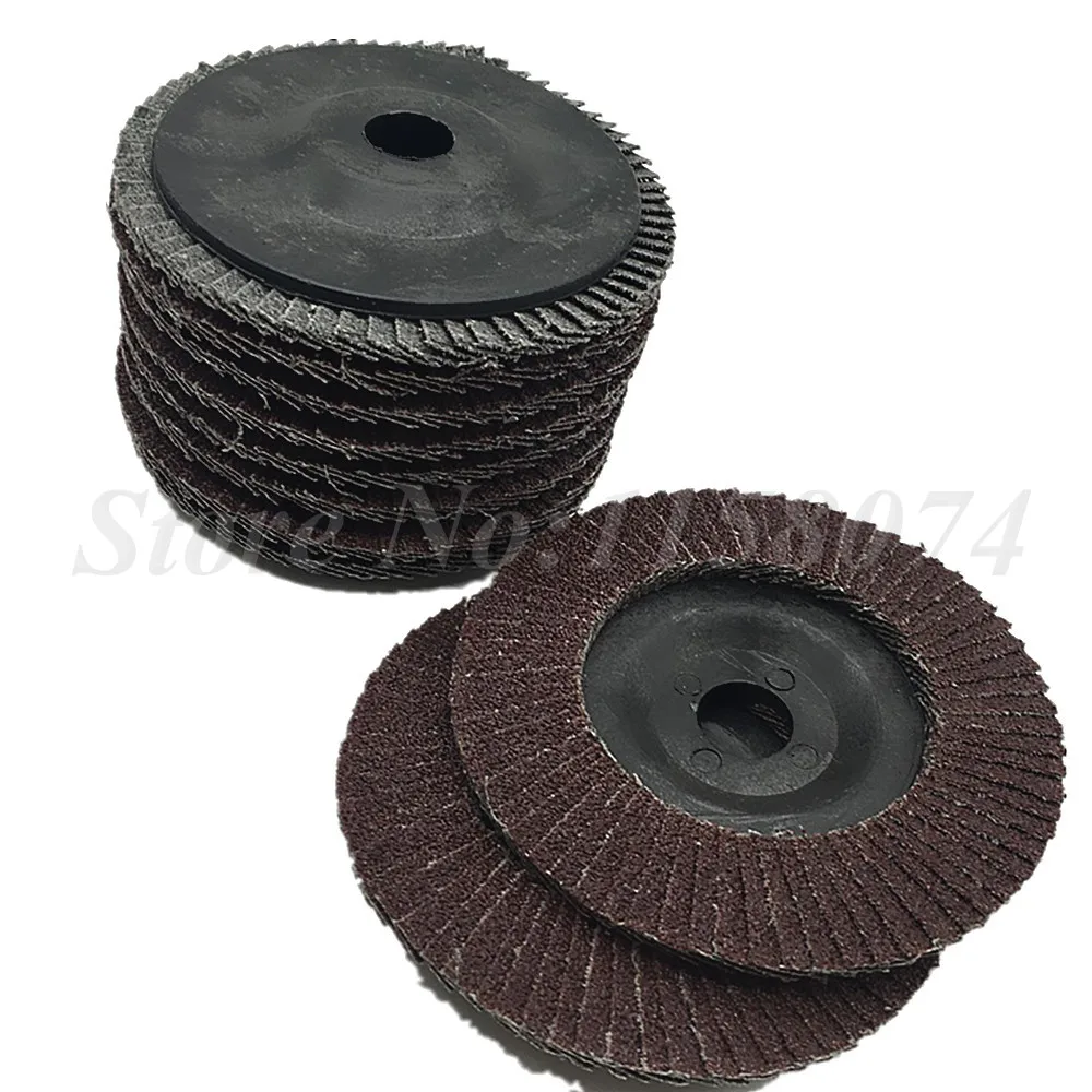 10pcs Angle Grinder Sanders Sanding Flap Wheel Disc 80 Grit 100mm*16mm