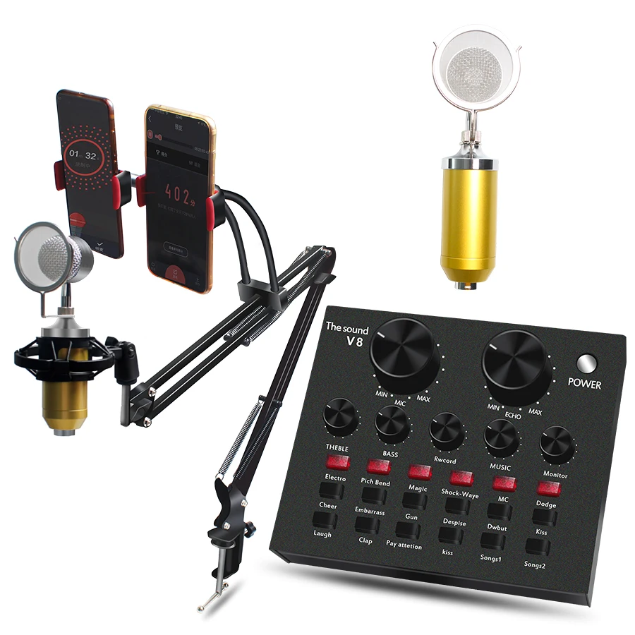 BM-800 Condenser Karaoke USB Microphone System For Computer