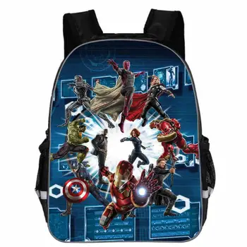 

2019 Polyester 16-inches Printing Avenger Cartoon Hulk Children Backpacks for Tennager Boys Schoolbag for Kids School Bags