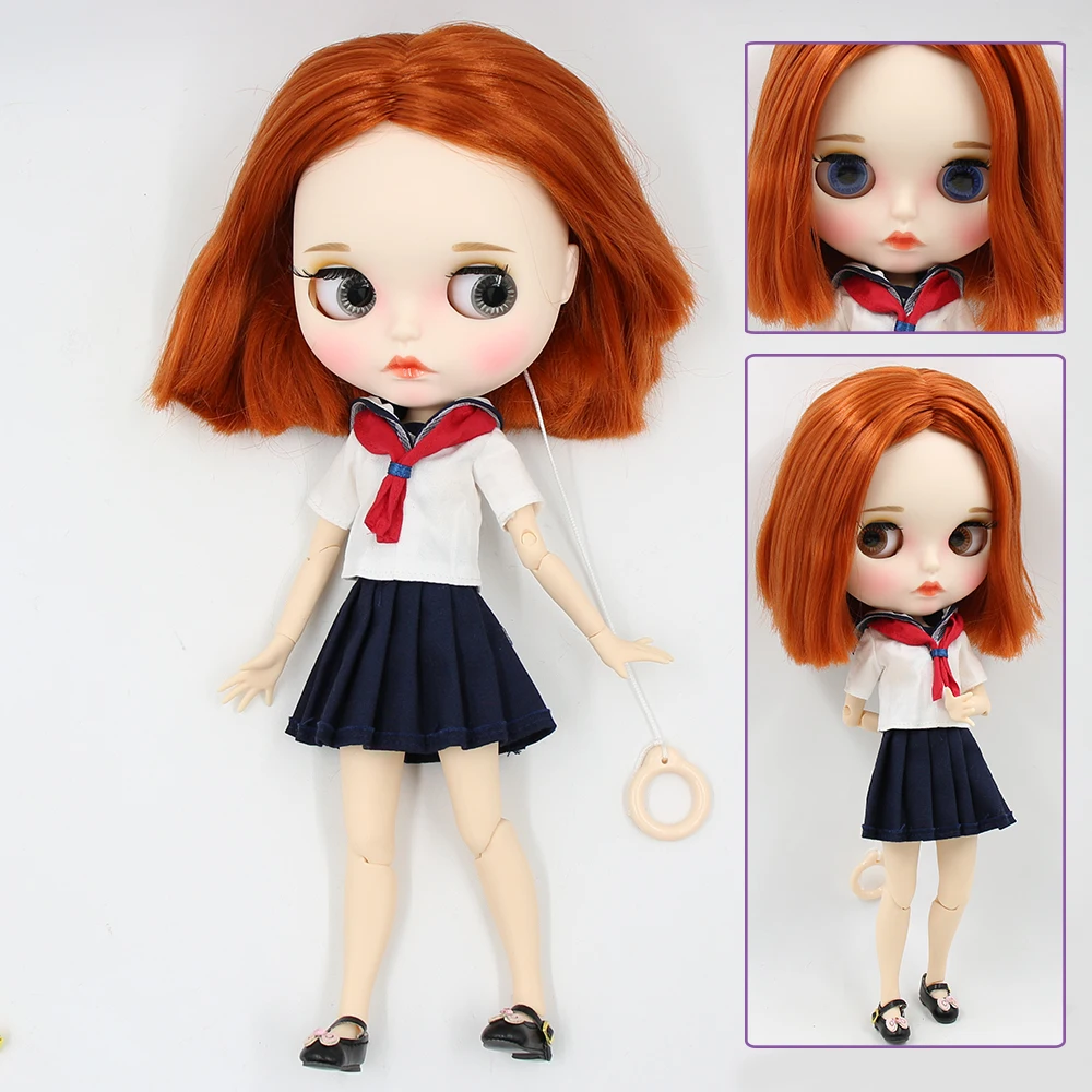 Albertina – Premium Custom Neo Blythe Doll with Ginger Hair, White Skin & Matte Pouty Face 1