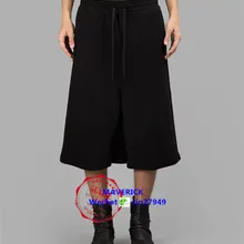 27-44 Мужская одежда модный стилист волос вязанные Ложные два двойной строчки брюки-шаровары плюс размер певицы костюмы