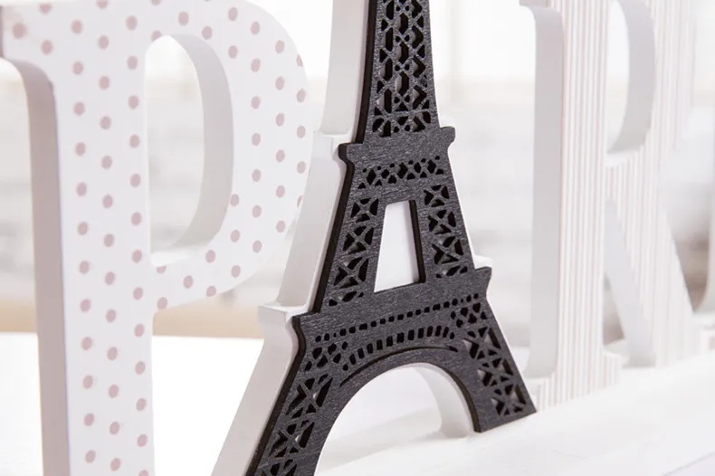 Деревянные буквы для украшения, ювелирные изделия из Парижа, подарок для ресторана, винтажное украшение для дома