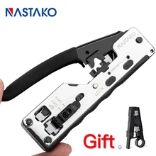 Combo Network RJ45 tool Telecom Crimping Crimper for RJ45 Cat7 Cat6a Cat6 Cat5 RJ11 RJ12 Modular Plugs Metal Clips Pliers tools