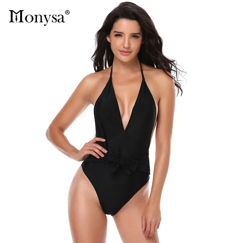 Monysa Brand One Piece Swimsuit Women 2018 Summer Women One Piece