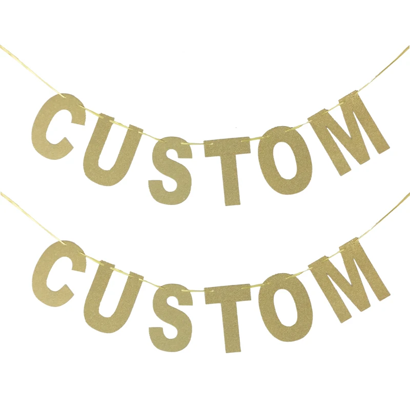 

Birthday Wedding Decoration Glitter Paper CUSTOM Banners Festive & Party Supplies Party Decorations Bunting
