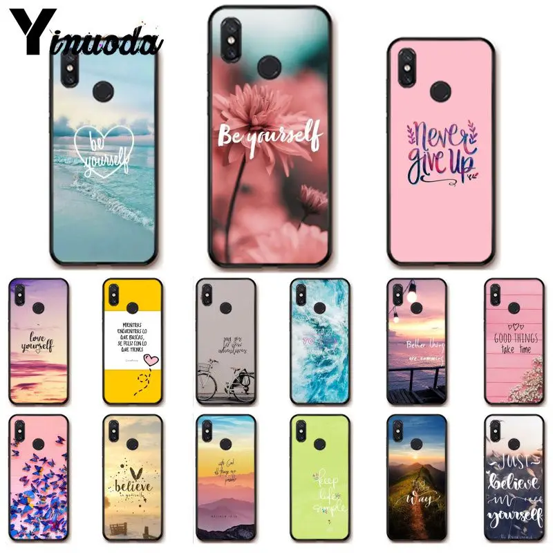 Чехол для телефона Yinuoda Be Yourself с цитатами и ароматическими цветами Xiaomi Redm4X 6A 5A 7A