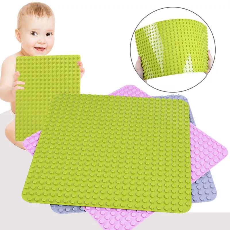 

GOROCK Duploe Big Blocks Base Plate 764 Dots DIY Large Baseplate Building Blocks Toys For Children Compatible Duplo Blocks gift