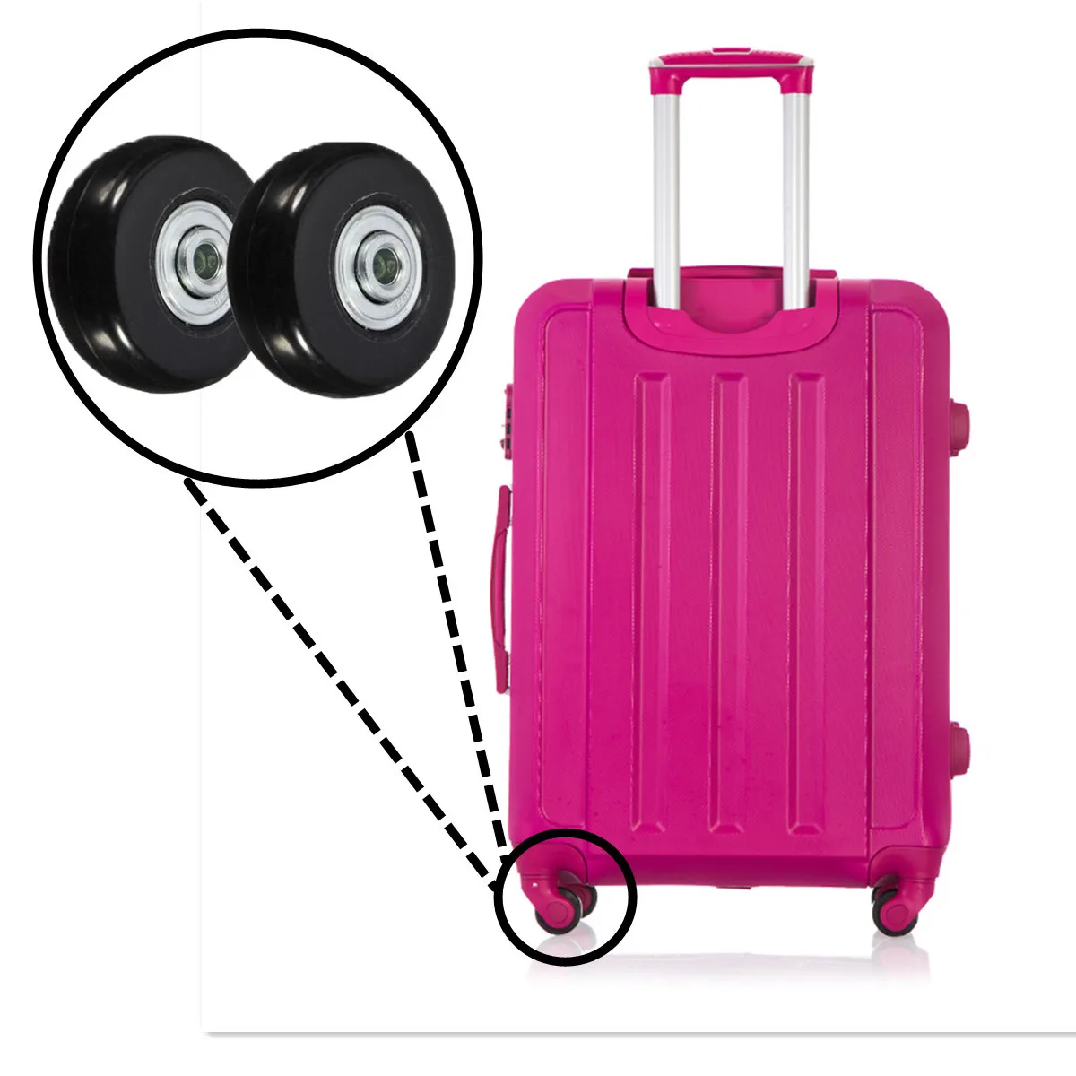 OD 55 мм чемодан Сменные колесики с осями и резиновый ремонт