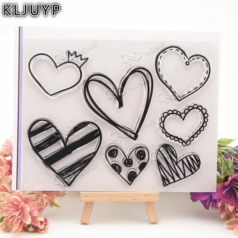 

KLJUYP Love Transparent Clear Silicone Stamp/Seal for DIY scrapbooking/photo album Decorative clear stamp sheets