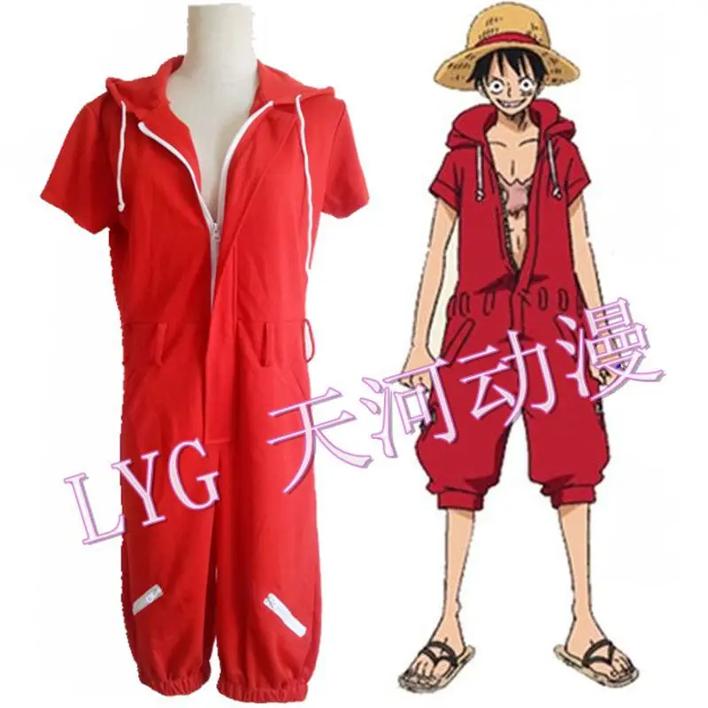 Anime One Piece Cosplay Episode of Luffy Monkey D.Luffy Cosplay Red